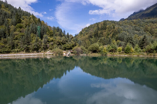 川西旅游四姑娘山雙橋溝航拍