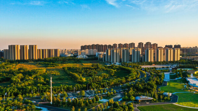 航拍中新友好公園