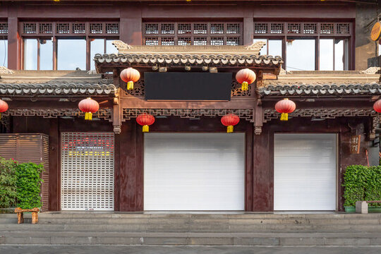 沿街仿古店鋪