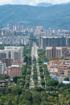 景洪市城市風(fēng)光高視角