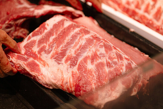 生豬肉新鮮豬肉排骨肉原材料