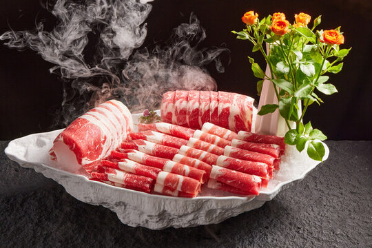 火鍋和牛牛肉拼盤