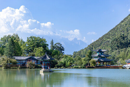 麗江黑龍?zhí)豆珗@風(fēng)景