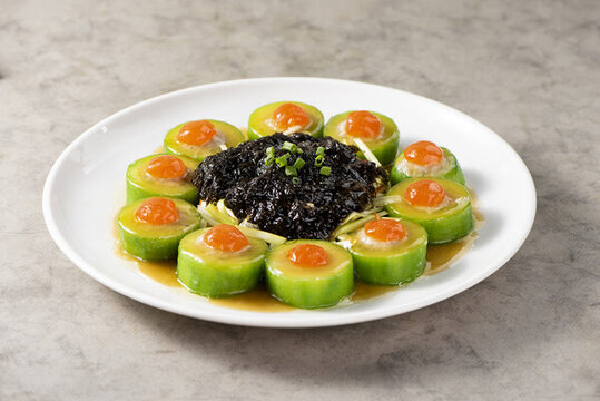 咸蛋黃蒸碧玉環(huán)