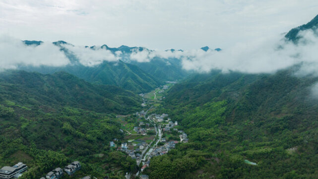 臨安湍口溫泉小鎮(zhèn)航拍