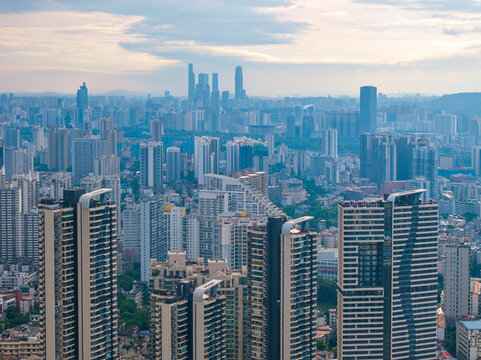 航拍廣西南寧城市風(fēng)光
