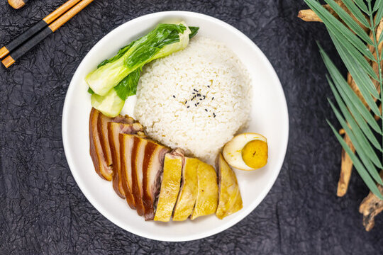 廣式燒鵝飯