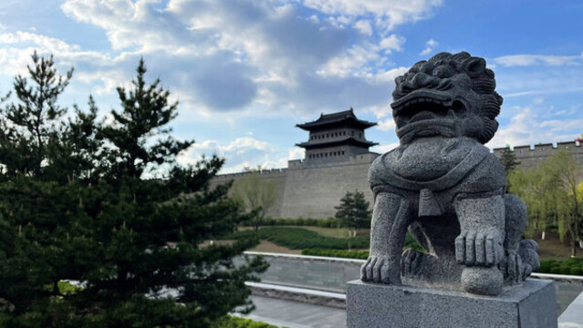 石獅子古城樓