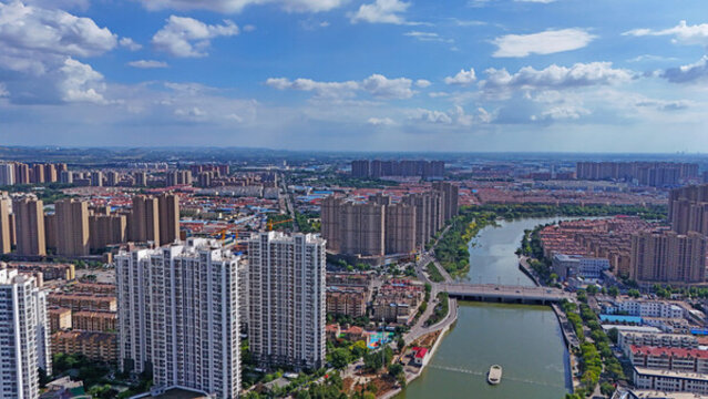 航拍滕州城市風(fēng)光