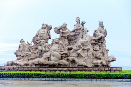 八仙過(guò)海雕塑