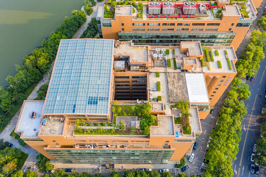 航拍鄭州建業(yè)總部港商務辦公樓宇