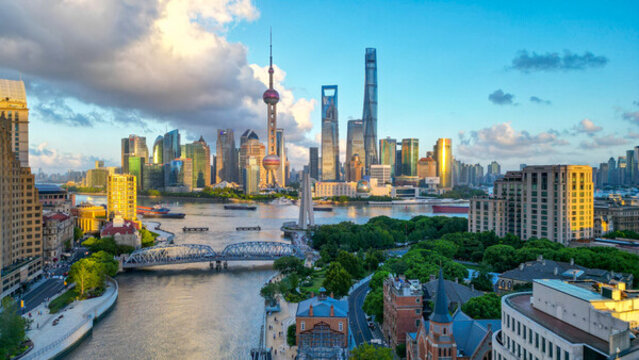 上海黃浦江畔地標(biāo)建筑