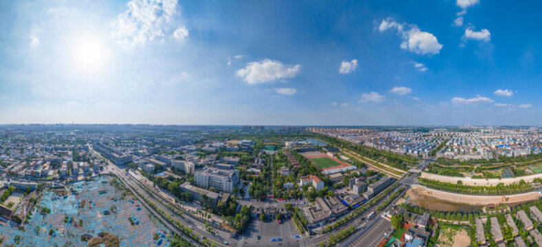 航拍河南大學(xué)明倫校區(qū)近代建筑群