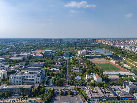 航拍河南大學(xué)明倫校區(qū)近代建筑群