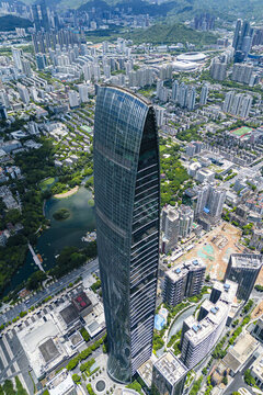 城市地標(biāo)建筑航拍景觀