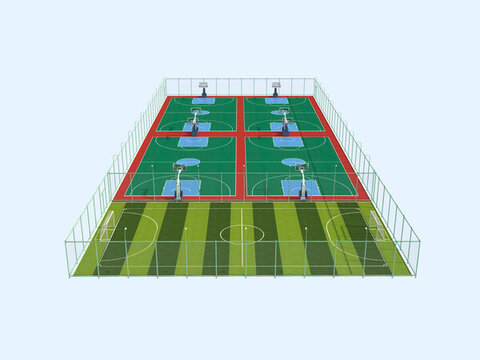 3D籃球場模型