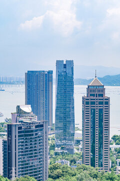 深圳南山公園山上海濱城市景觀