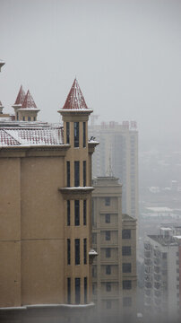 建筑雪景