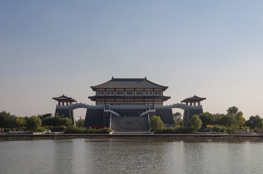 武城縣地標建筑弦歌湖公園弦歌臺