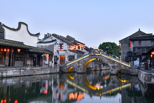西塘古鎮(zhèn)景區(qū)夜景