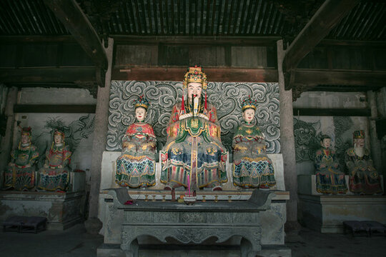 臺(tái)州仙居皤灘古鎮(zhèn)胡公殿胡公大帝