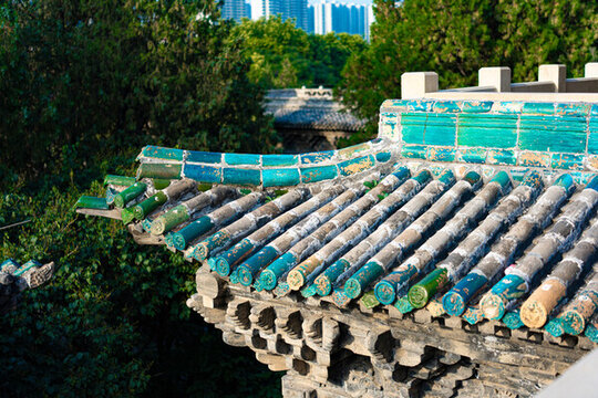 永祚寺又稱雙塔寺的傳統(tǒng)建筑屋檐