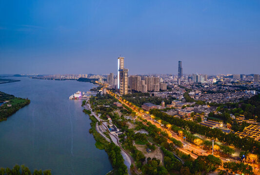 鎮(zhèn)江西津渡航拍夜景