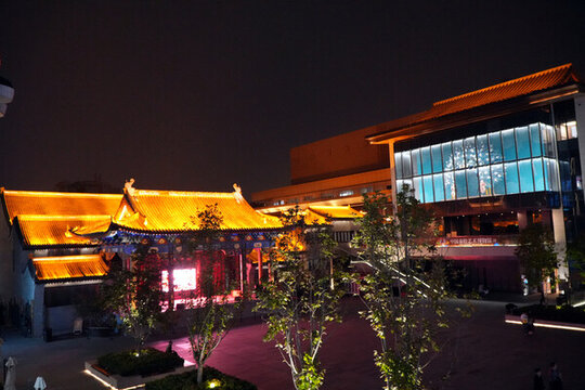 西安易俗社夜景