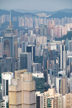 中國(guó)香港維多利亞港城市建筑風(fēng)光