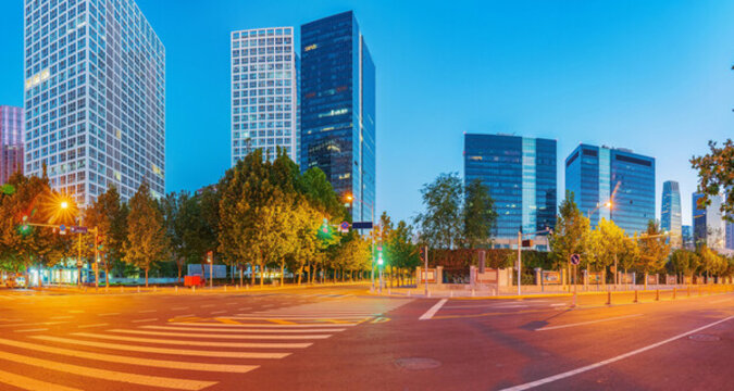 北京城市建筑和公路和街景