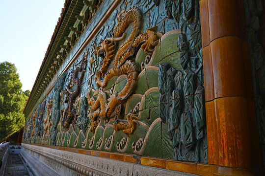 北京故宮九龍壁