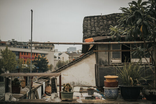 江南城市古街的舊貌
