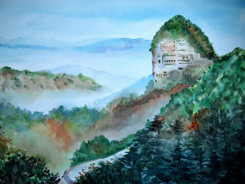 天山麥積山石窟