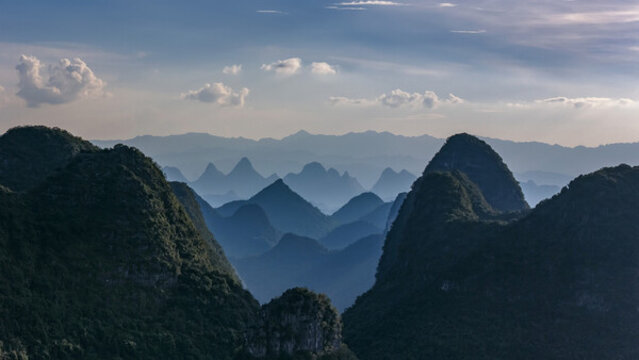 廣西省桂林市喀斯特地貌山水風(fēng)景