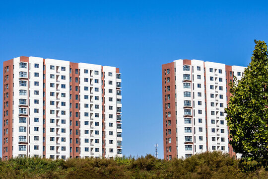 現(xiàn)代高樓建筑群小區(qū)住宅樓辦公樓