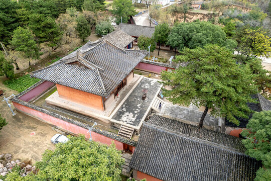 山西忻州五臺(tái)縣南禪寺航拍