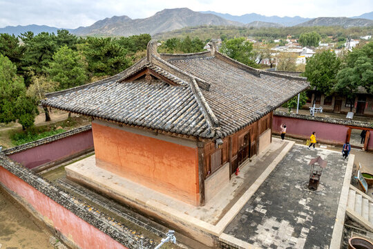 山西忻州五臺(tái)縣南禪寺航拍