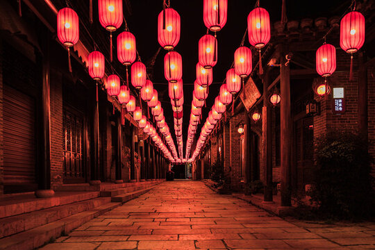 徐州窯灣古鎮(zhèn)夜景