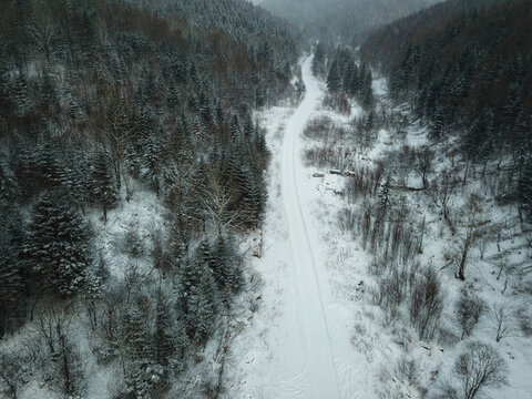 航拍雪鄉(xiāng)