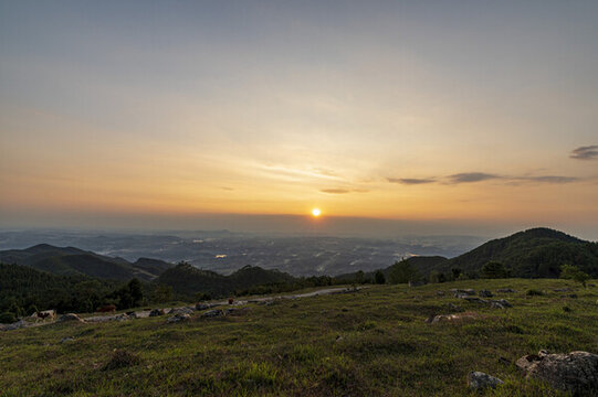 三匯古鎮(zhèn)日落風(fēng)景