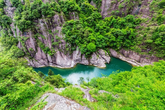 浙江溫州楠溪江石桅巖景區(qū)航拍