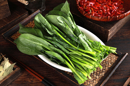 涮菠菜