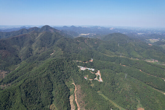 綠色山林秋景