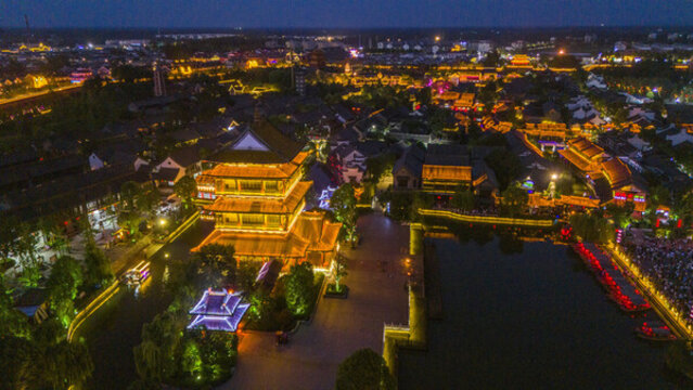 臺(tái)兒莊古城夜景