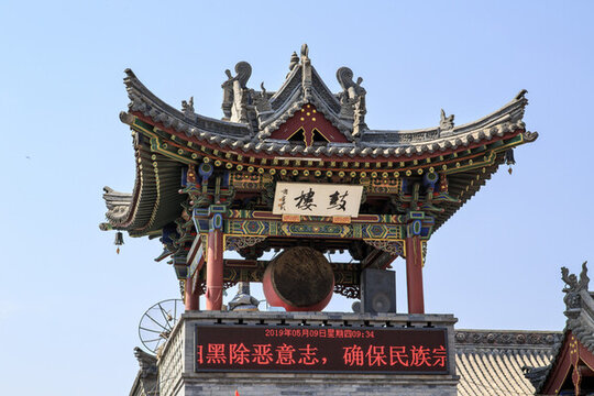 山西大同古城圓通寺鼓樓