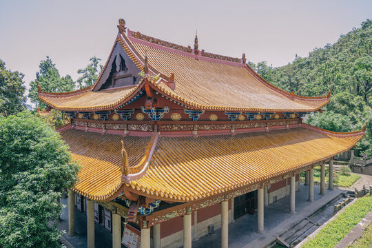 湖南長沙古麓山寺佛寺寺廟建筑