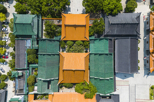 長沙古開福寺航拍景觀
