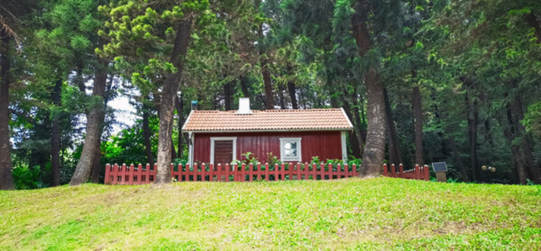 廣州云臺(tái)花園森林里的小木屋