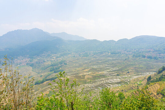 層層疊疊的元陽梯田景觀