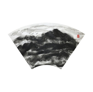 云山詩意山水畫